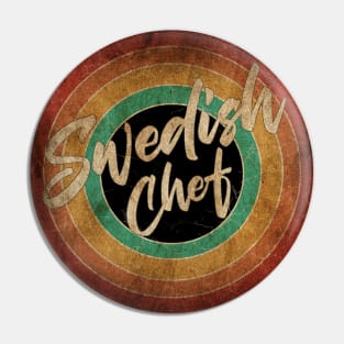 Swedish Chef Vintage Circle Art Pin