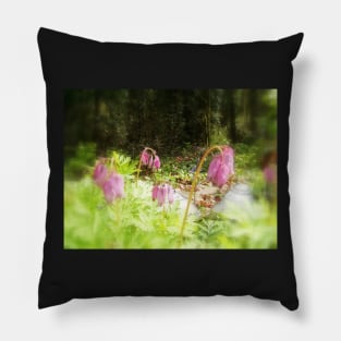 pink bleeding hearts #4 Pillow