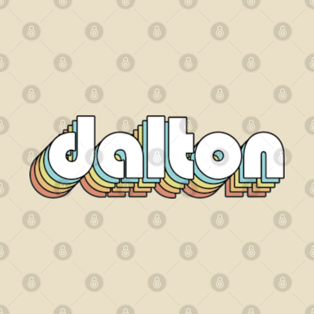 Dalton - Retro Rainbow Typography Faded Style by Paxnotods