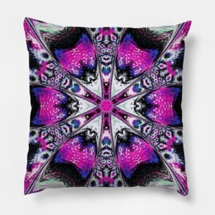 Hot Pink Punk Modern Graphic Graffiti Print Pillow