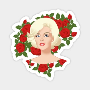 Marilyn Roses Magnet