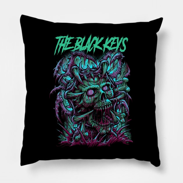 BLACK KEYS BAND Pillow by Angelic Cyberpunk