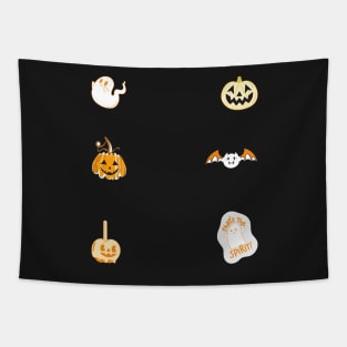 Halloween Design Sticker Pack Tapestry