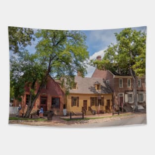 Typical Street in Colonial Williamsburg, Virginia Tapestry