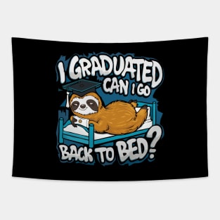 Graduation Bliss Sloth Design - Celebrate & Snooze Tapestry