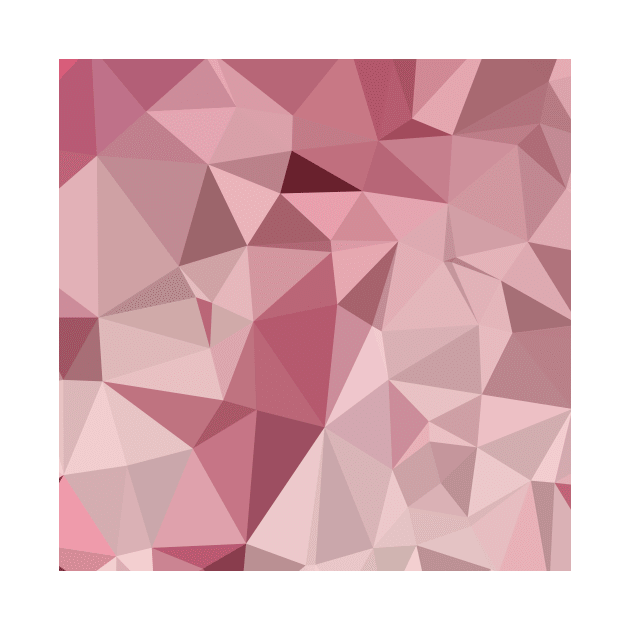Carnation Pink Abstract Low Polygon Background by retrovectors