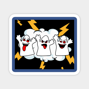 Funny Little Ghosts Halloween Magnet