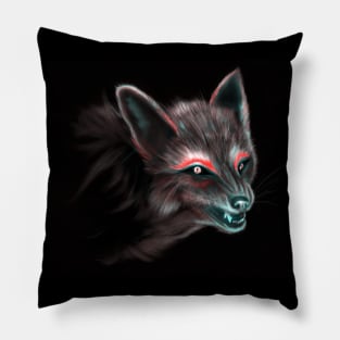 Neon Fox War Paint Pillow