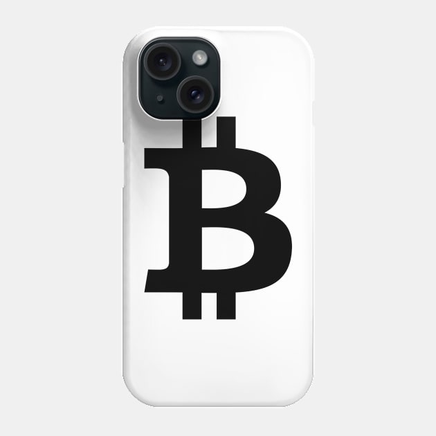 Bitcoin Logo Black - Crypto Phone Case by My Crypto Design