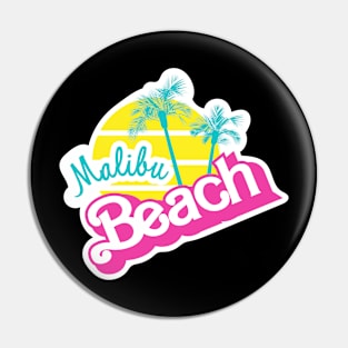 Malibu Beach Doll core style logo design Pin