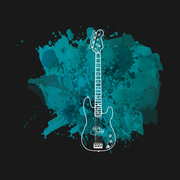 Abstract Bass Guitar Graphic Bass Guitar TShirt TeePublic
