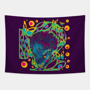 the death with a homunculus smile ecopop Tapestry