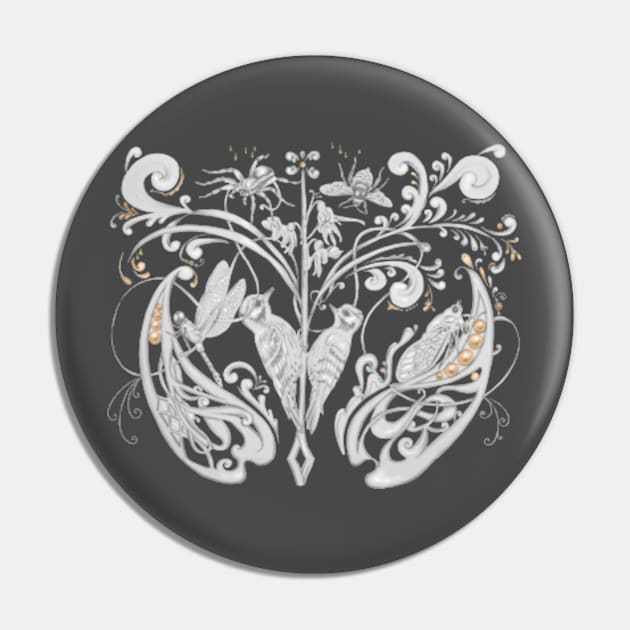 Woodland in grey with rosemaling Pin by ruthparkart