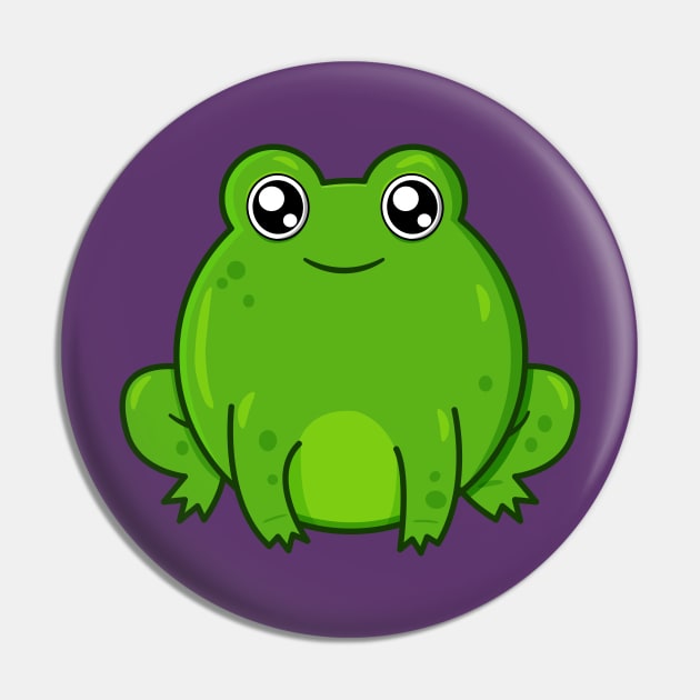 Cute Cartoon Frog Pin by ShexxarDesigns