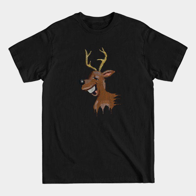 Disover REINDEER - Funny Fake Embroidery Christmas print - Reindeer - T-Shirt