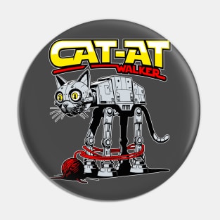 Funny Cat-at Walker Design Graphic for Cat Lovers Pin