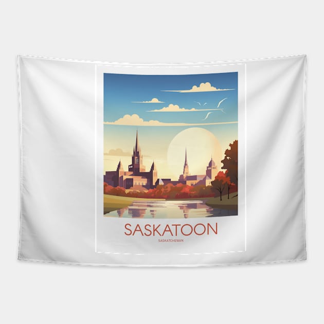 SASKATOON Tapestry by MarkedArtPrints