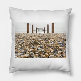 West Pier, Brighton beach, England Pillow