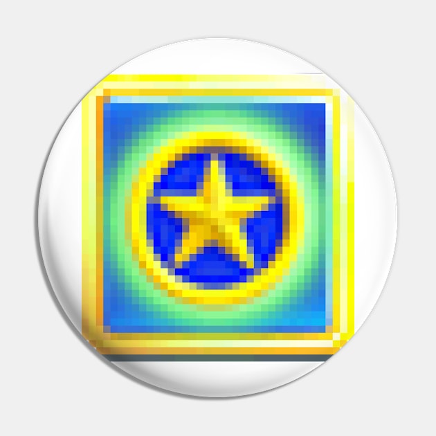 Star Shield Sprite Pin by SpriteGuy95