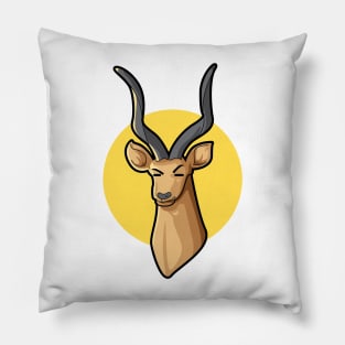 Upset Kudu Art Pillow