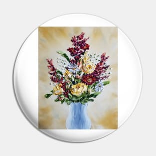 Fall Flowers, Floral Mix Bouquet, Farmhouse Bouquet, 3d flowers painting Pin