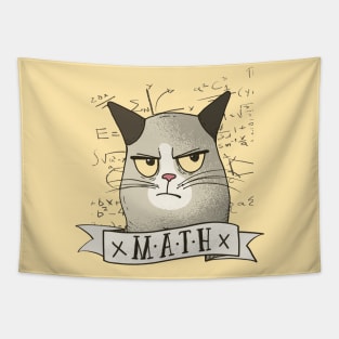 Cat Hating Mathematics - Funny Mathematics Artwork Tapestry