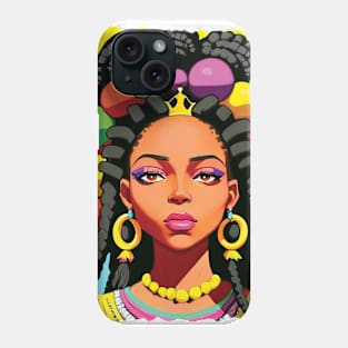 Black Woman with Beautiful Dreadlocks Phone Case