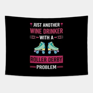 Wine Drinker Roller Derby Skating Skate Skater Tapestry