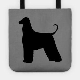 Afghan Hound Dog Breed Silhouette Tote