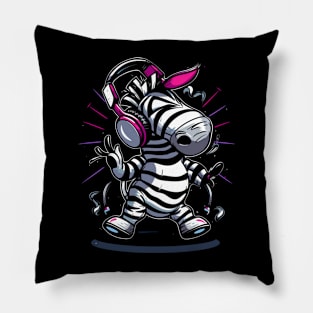 Zebra Survival Techniques Pillow