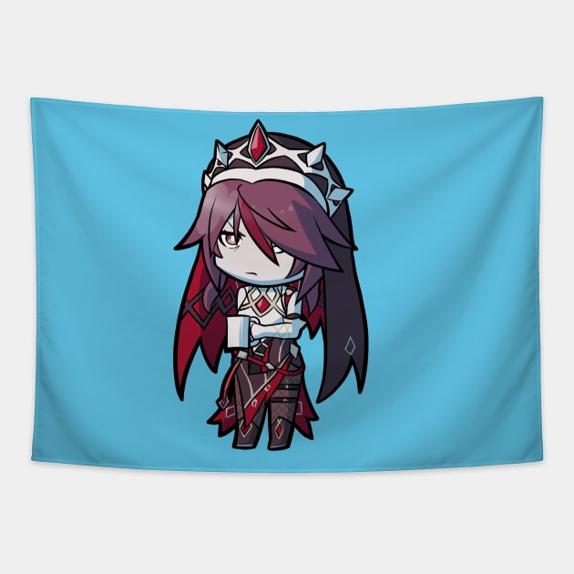 Chibi Rosaria - Genshin Impact Tapestry by MangaXai