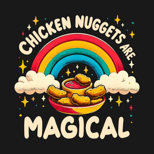 Golden Crunch Delight Chicken Nugget Are Magical Tee by Kevin Jones Art