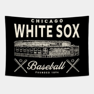 Vintage Chicago White Sox Comiskey Park by Buck Tee Originals Tapestry