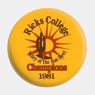 Napoleon Dynamite Ricks College Champions Pin