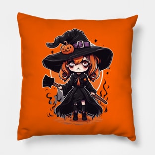 Witchcraft horror anime characters Chibi style +Halloween costume Pillow