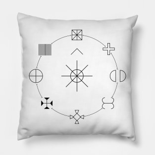 Circle of symbolism Pillow