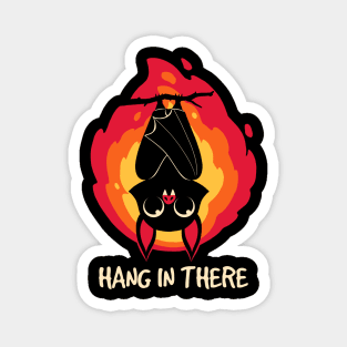 Hang In There Bat Halloween Magnet