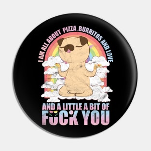 Pug Yoga Fuck You T-Shirt Pin