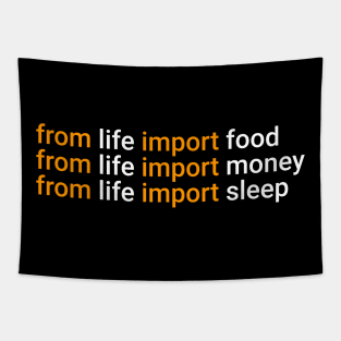 Food Money Sleep Tapestry