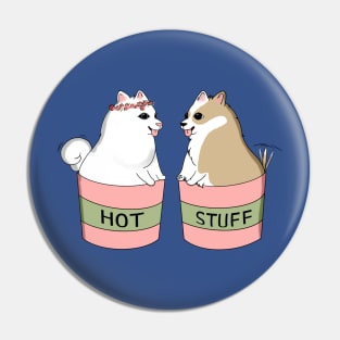 Cute and small puppies in a cup Pin