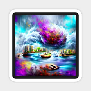 “Cyclone Bomb Over Manhattan” Magnet