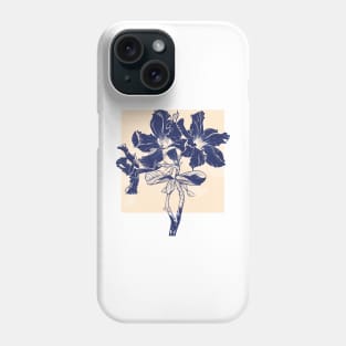 Desert roses blue branch Phone Case