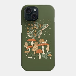 Mushroom Garden Winter Night Phone Case