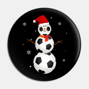 Soccer Santa Hat Snowman Christmas Lights Funny Xmas Squad Pin