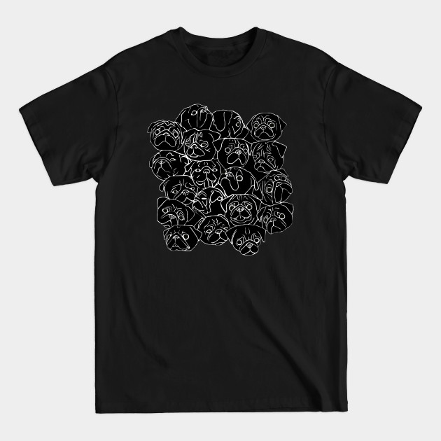 Disover Black Pugs - Black Pug - T-Shirt