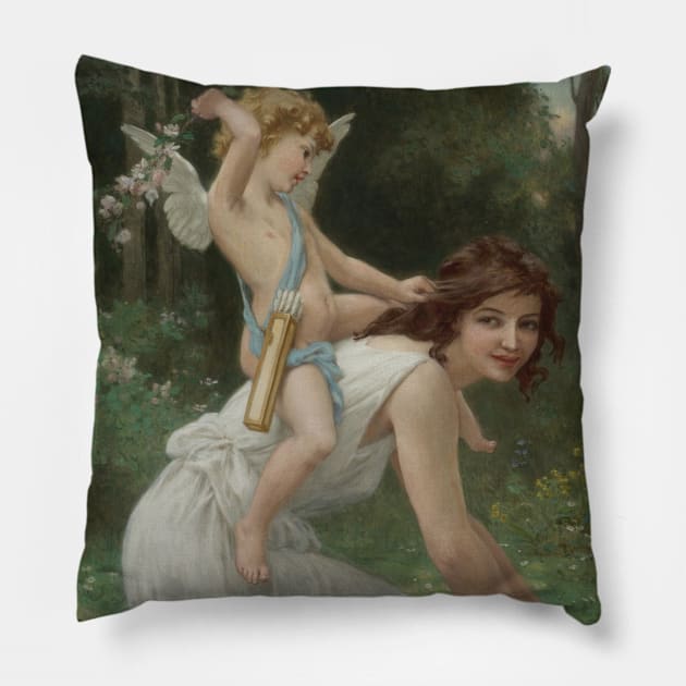 Venus and Cupid by Guillaume Seignac Pillow by Classic Art Stall
