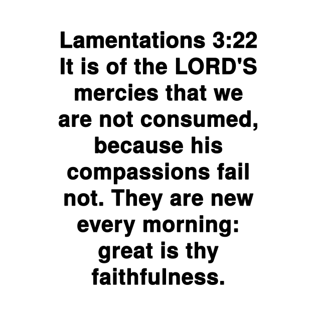 Lamentations 3:22 King James Version Bible Verse Typography by Holy Bible Verses