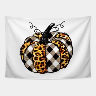 Plaid Pumpkin Tapestry