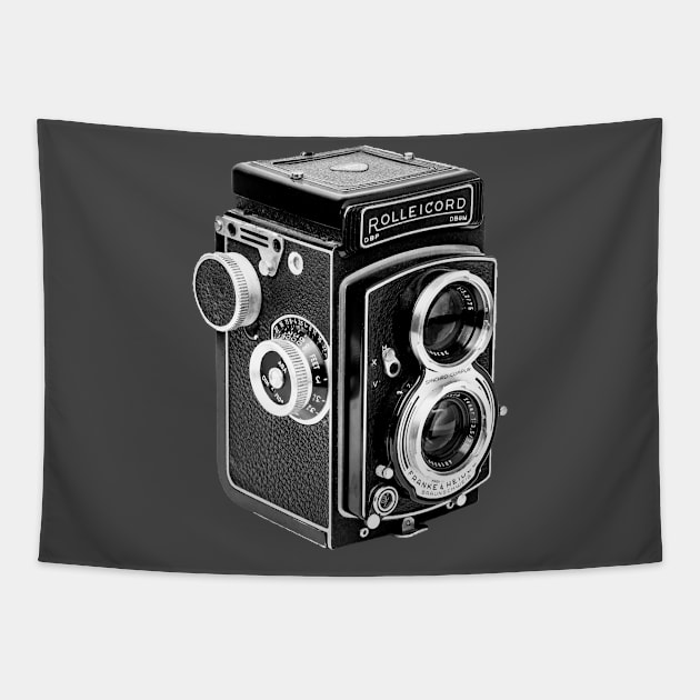 Vintage 1950s Twin Lens Camera - Closed Hood Tapestry by DecPhoto