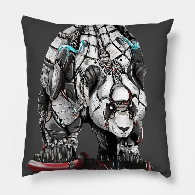 CYBER PANDA UNIQUE MERCH Pillow by Unikk.clo